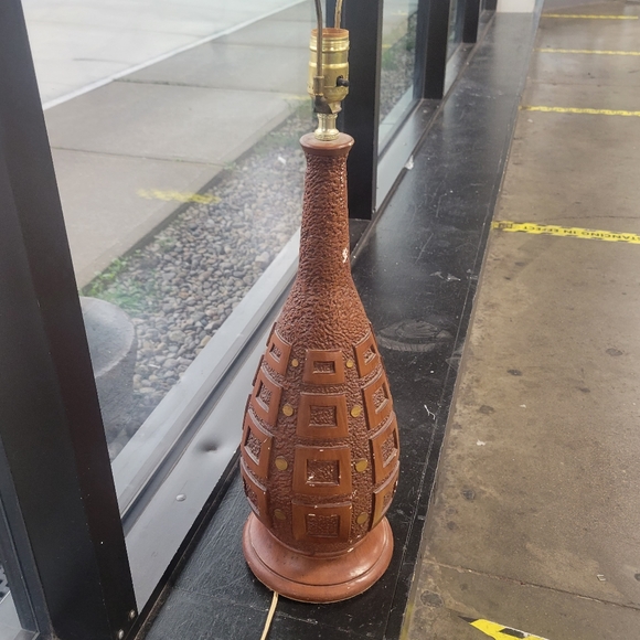 Other - Mid Century Modern Brown Ceramic Table Lamp